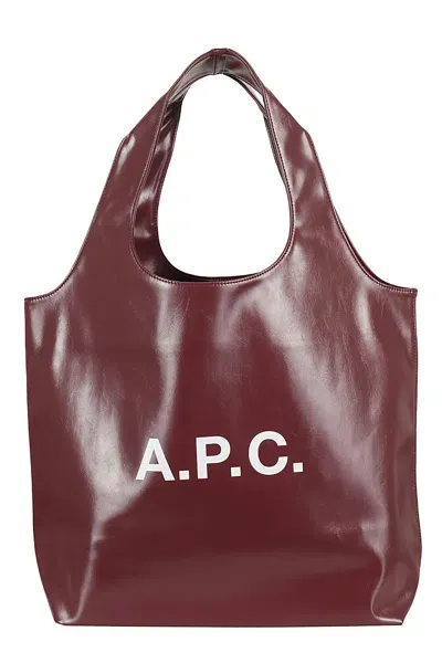 Apc Tote Ninon In Gac Burgundy