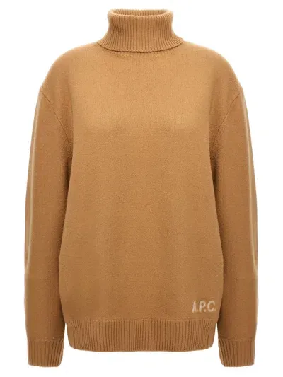 Apc Turtleneck Long-sleeved Jumper In Brown