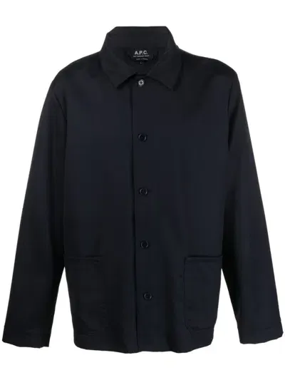 Apc Kerlouan Jacket In Iak_dark_navy