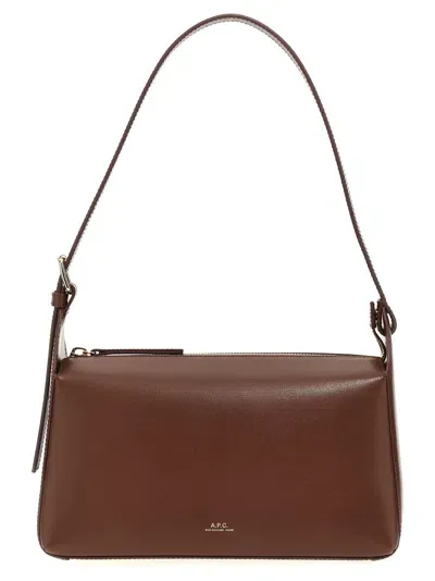 Apc Virginie Baguette Shoulder Bag In Brown