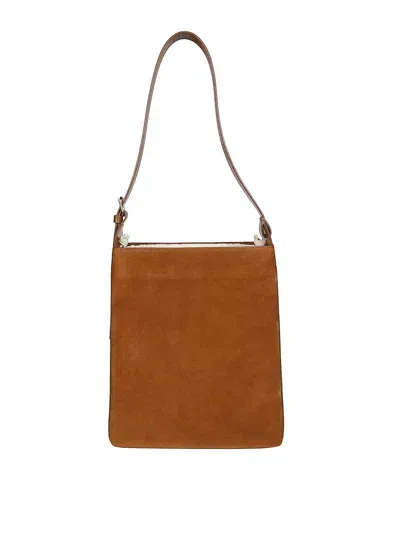 Apc Virginie Drawstring Shoulder Bag In Marrone