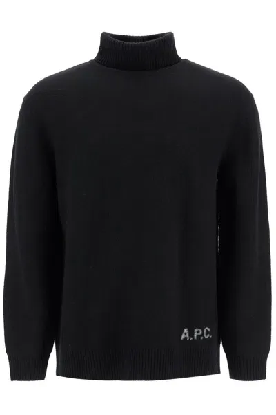 Apc A.p.c. Walter High Neck Pullover In Black