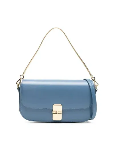 Apc Grace Chaine Clutch - A.p.c. - Leather - Ocean Blue