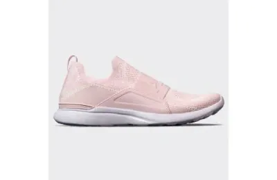 Apl Athletic Propulsion Labs Techloom Bliss Slip-ons In Bleached Pink/ivory/white