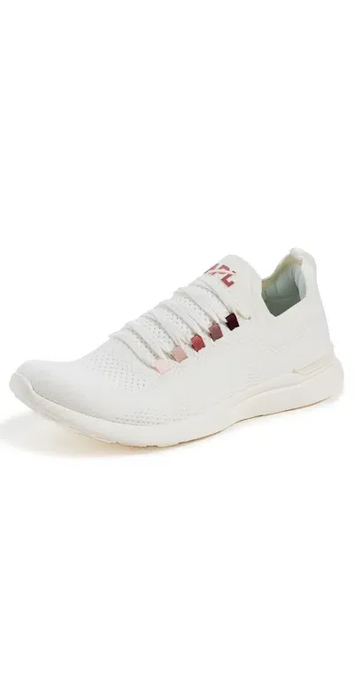 Apl Athletic Propulsion Labs Techloom Breeze Sneakers Ivory/cedar/burgundy In White