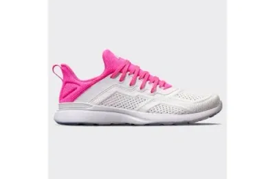 Apl Athletic Propulsion Labs Techloom Tracer Sneakers In White/fusion Pink