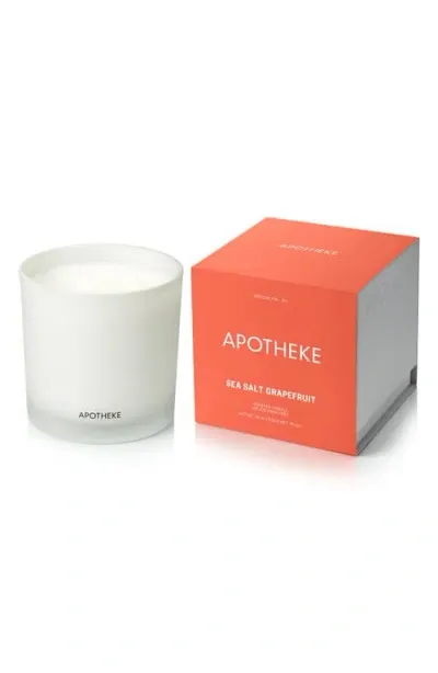 Apotheke Sea Salt Grapefruit 3-wick Scented Candle In White