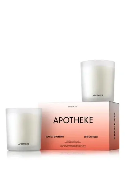 Apotheke Sea Salt Grapefruit & White Vetiver Scented Candle Set (nordstrom Exclusive) Usd $88 Value