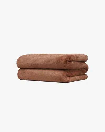 Apparis Katila Faux Shearling Blanket In Brown