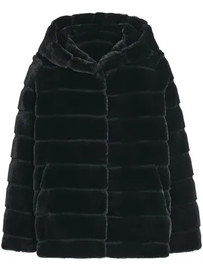 Apparis Faux-fur Coat In Black