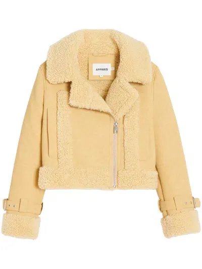 Apparis Jay Coat Custard In Yellow