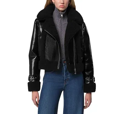 Apparis Jay Faux Shearling Jacket In Noir