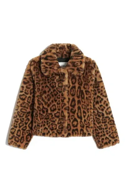 Apparis Kids' Elis Pluche™ Faux Fur Coat In Leopard