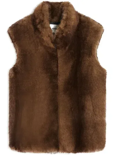 Apparis Laila Vest Mink In Brown