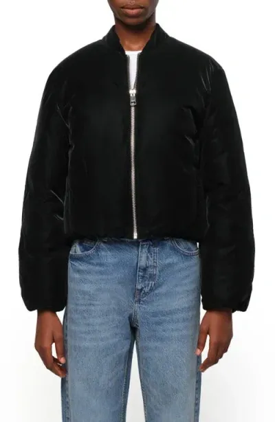 Apparis Leni Padded Bomber Jacket In Black