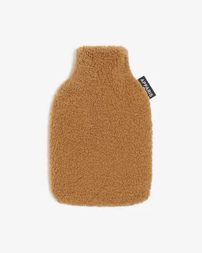 Apparis Meena Hazelnut Bouclette Hot Water Bottle In Brown