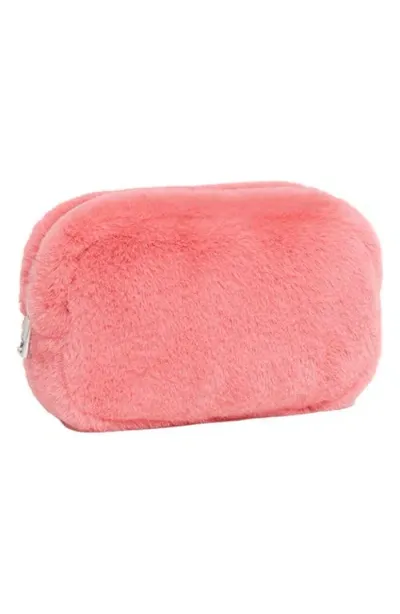 Apparis Noor Faux Fur Pouch In Pink