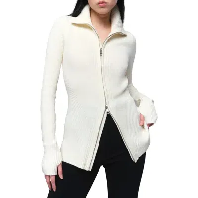 Apparis Nova Zip Cardigan In Cream