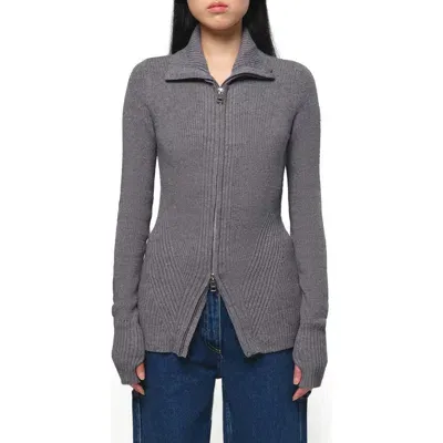 Apparis Nova Zip Cardigan In Slate