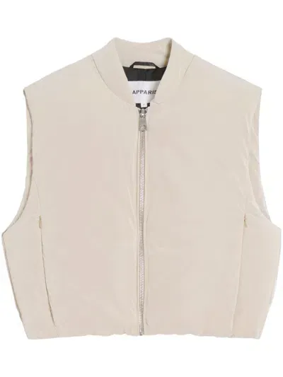 Apparis Phoenix Animal-print Gilet In Neutrals