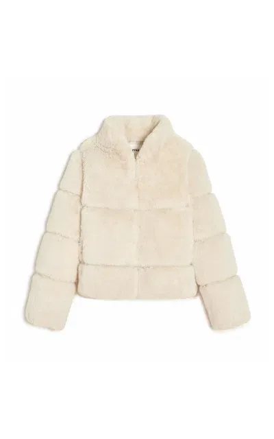 Apparis Sai Recycled Fur Coat In Off-white