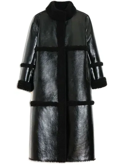 Apparis Tilly Single-breasted Coat In Black