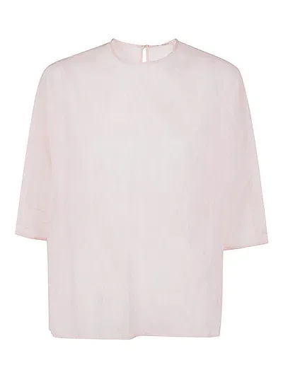 Apuntob Crew Neck Oversize Shirt In Pink