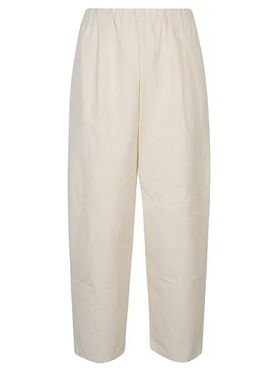 Apuntob Regular Fit Cotton Trousers In Beige