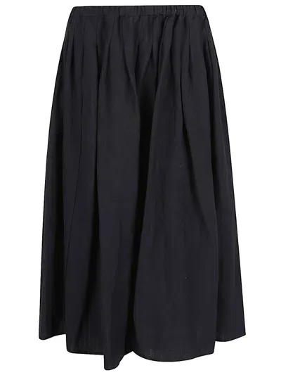 Apuntob Wool Blend Midi Skirt In Blue