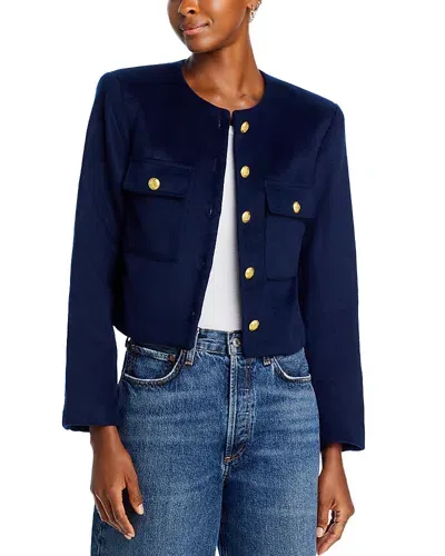 Aqua Boxy Jacket - Exclusive In Navy