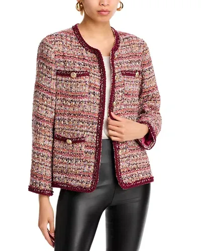 Aqua Boxy Tweed Jacket - Exclusive In Multi