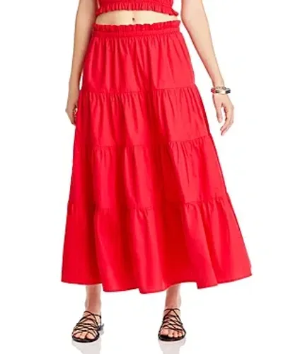 Aqua Ellery Set Skirt - Exclusive In Dark Red