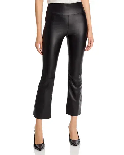 Aqua Faux Leather Flare Leg Pants - Exclusive In Black