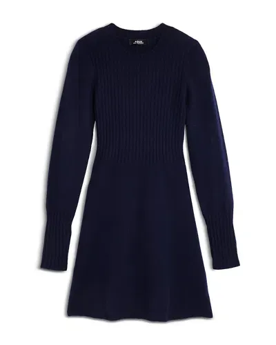 Aqua Girls' Cashmere Fit And Flare Dress, Big Kid - Exclusive In Peacoat