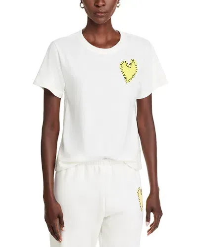 Aqua Heart Patch Tee - Exclusive In White