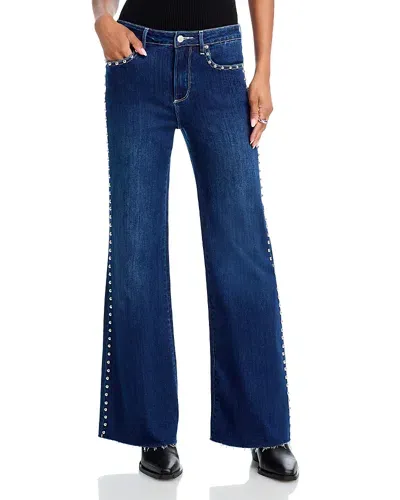 Aqua High Rise Wide Leg Jeans In Dark Wash - Exclusive