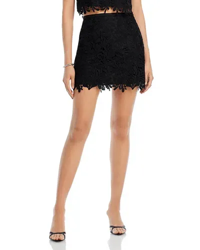 Aqua Lace Mini Skirt - Exclusive In Black