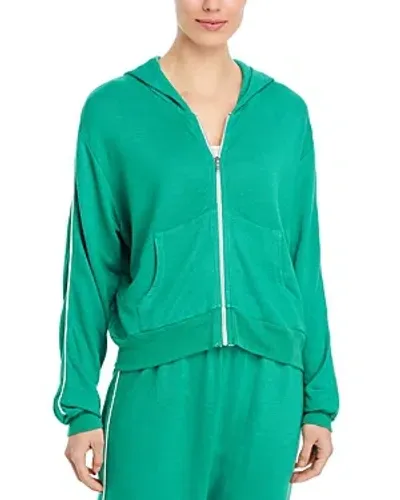 Aqua Lechelle Zippered Hoodie - Exclusive In Green/white