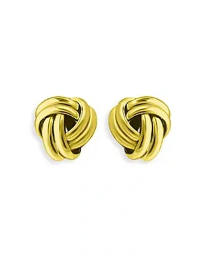 Aqua Love Knot Stud Earrings In 18k Gold Plated Sterling Silver - Exclusive