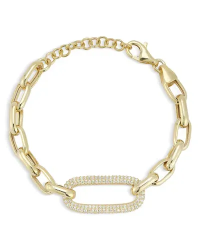 Aqua Pave Bold Link Bracelet - Exclusive In Gold