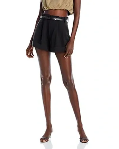 Aqua Pleated Shorts - Exclusive In Black