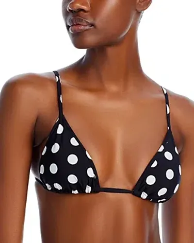 Aqua Polka Dot Triangle Bikini Top - Exclusive