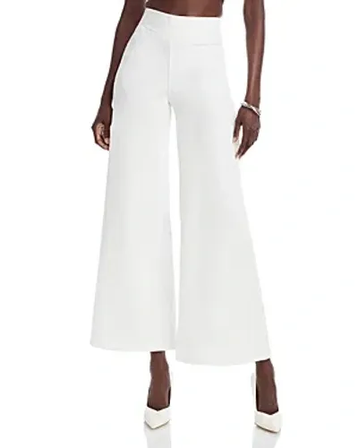 Aqua Pull On Wide Leg Jeans In White - Exclusive