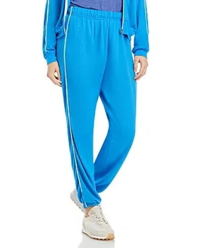 Aqua Reynolds Piped Sweatpants - Exclusive In Surf Blue/white