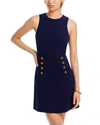 Aqua Sailor Button Dress - Exclusive In Navy