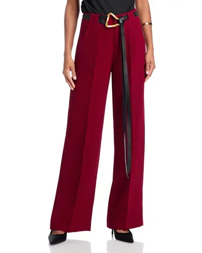 Aqua Wide Leg Pants - Exclusive In Mahogany