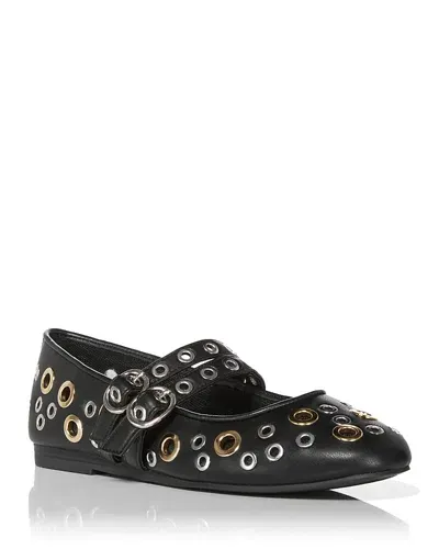 Aqua Women's Gabbi Studded Flats - Exclusive In Black