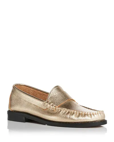 Aqua Women's Kelan Loafer Flats - Exclusive In Gold