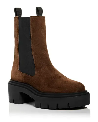 Aqua Women's Rowen Chelsea Boots - Exclusive In Mocha Suede