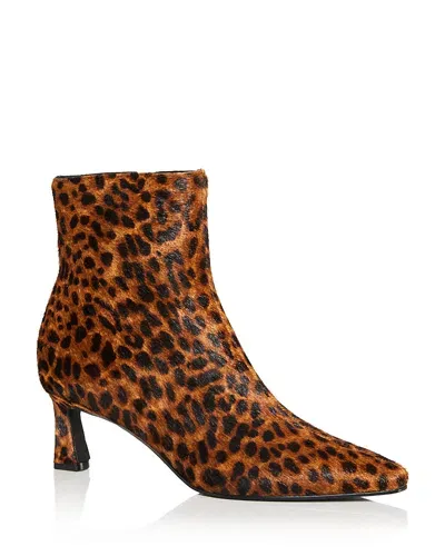 Aqua Women's Song Calf Hair Booties - Exclusive In Leopard